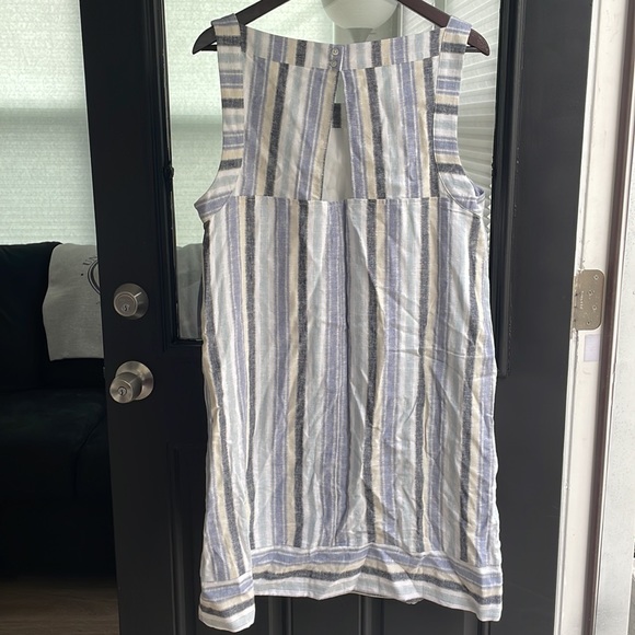 Linen blend dress with square neck line size 14 - Picture 3 of 4